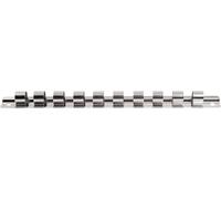 Rail de douilles 250mm avec 10 clips 1/2