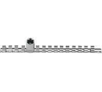 Rail de douilles 250mm avec 16 clips 1/4