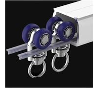 Rail de draperie de 4 8 12 16 20 30 40 pieds, support mural/plafond, rampe de rideau épaissie avec rouleaux(Ceiling Mount,8ft/244cm)