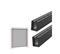 Rail de fenêtre, Bandes Blocage lumière for Stores, Pare-Soleil, Rail latéral, occultant for Bord Store, bloqueur for Camping-Car/hôtel/crèche/sous-Sol(Black,61inch/154.9cm)