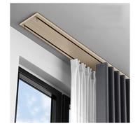 Rail de fixation au plafond 400 cm - Double rail pour séparateur de pièce RV couleur champagne compatible avec les Ains de 120/170/250/350/470/500 cm et design élégant