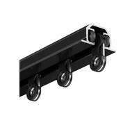 Rail de fixation au plafond - Barre cachée pour séparateur de pièce - Longueur de 0,9 m à 7,9 m - Rail noir pour un glissement fluide