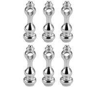 Rail de galerie 6 pièces, broches métalliques robustes en alliage de Zinc pour escaliers, Rails galerie argentés pour étagères armoire à vin, argenté