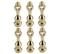 Rail de galerie 6PCS, rail d'étagère en alliage en zinc, broches en métal robustes pour escalier, rails de galerie dorée pour étagères meubles de clôture d'armoire à vin, rail de conservation