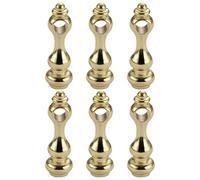 Rail de galerie 6PCS, rail d'étagère en alliage en zinc, broches en métal robustes pour escalier, rails de galerie dorée pour étagères meubles clôture d'armoire à vin