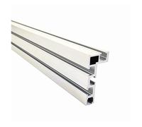 Rail de guidage à onglet de 60/80/100 cm, hauteur 75 mm, butée, supports coulissants, profilé en aluminium à rainure en T, accessoires for établi de bricolage(600mm)