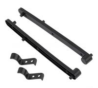 Rail de guidage dissimulé en plastique pour porte rabattable - 25 x 2 cm - Pour armoire, armoire, unités de rangement pour un fonctionnement fluide et un kit d'installation complet - Noir