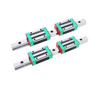 Rail de guidage linéaire 2 pièces 25 mm HGR25 1200 mm à 2500 mm avec 4 chariots coulissants HGH25CA ou HGW25CC for graveur CNC(HGH25CA,2300)