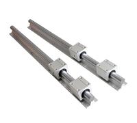 Rail de guidage linéaire 2 pièces SBR12 SBR16 SBR20 SBR10 300 mm 500 1000 mm 1500 mm avec 4 blocs de roulement linéaires SBR12UU SBR16UU SBR20UU CNC(2 Rails 4 SBR12UU,1200mm)
