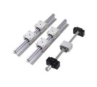Rail de guidage linéaire 600~1500 mm R16 + palier R16UU + usinage d'extrémité de vis à billes SFU1204 + logement d'écrou 1204 + support d'extrémité BKBF10 + kit d'accouplement(SFU600 SBR600)