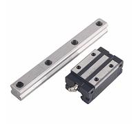 Rail de guidage linéaire avec bloc de glissière à roulement HGH25CA, rail de mouvement linéaire carré pour machines CNC et imprimantes 3D, système de rail de précision résistant à (200 mm)
