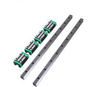 Rail de guidage linéaire avec chariot coulissant pour pièces CNC 100-1500 mm avec 4 blocs coulissants, idéal pour gravure de routeur