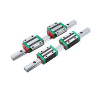 Rail de guidage linéaire carré HGR15 HGR20 (2 pièces) + 4 chariots coulissants à bride HGH15CA HGH20CA (4 pièces) HGW15CC HGW20CC for routeur CNC(2Rail 4HGW15CC,Contact to customize)