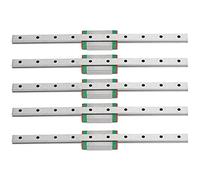 Rail de guidage linéaire en acier inoxydable, rail coulissant avec curseur, surface lisse de haute précision pour accessoires d'imprimante 3D V0, 150 mm, 5 pièces