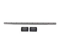 Rail de guidage linéaire HGR20 600 mm avec 2 chariots | Acier à roulements de haute précision pour machines CNC/imprimantes 3D | Bloc coulissant robuste pour équipements
