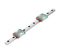 Rail de Guidage Linéaire MGN12 250mm avec 2 Blocs de Guidage MGN12B, Rail Miniature 12mm de Largeur en Acier à Roulement pour Machine CNC et Imprimante 3D