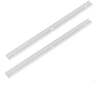 Rail de guidage pour le travail du bois Gabarit d'onglet en T de type 19, longueur 400/500 mm, fixations rail alliage d'aluminium, 2 pièces(Silvery,500mm)