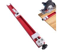 Rail de Guidage pour Scie Circulaire Compatible avec Bases Scie 12 Pouces, Réglable Guide Base de la Machine Découpe avec Système Verrouillage Double pour Travail du Bois Détourage et Fraisage