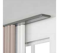 Rail de montage au plafond à double rangée robuste avec rouleaux silencieux, ensemble de double rail de 11,5 m pour séparateur de pièce, parfait pour la chambre à coucher, durable et facile à