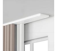 Rail de montage au plafond robuste à double rangée avec rouleaux silencieux, ensemble de rail de séparation de pièce de 100 cm pour chambre à coucher, idéal pour la séparation de l'espace