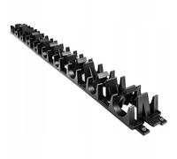 Rail de montage autocollant 1 m (2 × 0,5 m) - Rail de serrage pour tuyau de chauffage 45 mm - Fixation pour PEX/PE-RT/tuyau composite Ø 16-18 mm - Chauffage au sol et mural - PP noir, divisible
