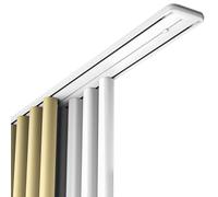 Rail de montage de plafond à double rail en alliage d'aluminium robuste - Séparateur de pièce silencieux de 2,4 m pour salon et chambre à coucher Design blanc élégant Solution robuste et moderne