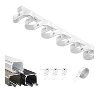 Rail de montage de plafond robuste de 600 cm en forme de S pour mur et plafond, idéal pour cloisons de séparation de pièce et décoration d'intérieur dans le salon et la chambre à coucher (blanc)