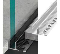 Rail de montage en U pour porte de douche sans cadre, rail de montage en aluminium pour cabine de douche à l'italienne, type F/T pour installation fixe, 8 mm