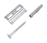 Rail de montage mural pour armoire suspendue - Rail de suspension stable en fer galvanisé avec vis et chevilles (58 mm)