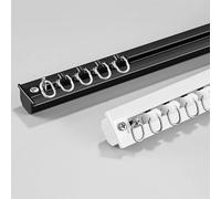 Rail de mur-rideau Rail principal en aluminium Plafond installé dans la piste Rail de séparation de pièce et accessoires avec embouts à rouleaux(A,9.2Ft/280Cm)