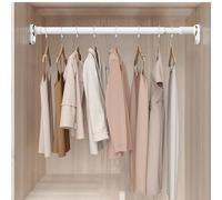 Rail de penderie, Tubes de garde-robe rétractables for suspendre des vêtements/rideaux, tiges de tension robustes/organisateur de placard, rallonge de tringle de placard sans perçage(White,1.8~3.0m/5.