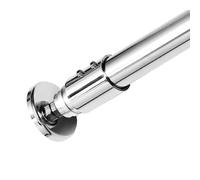 Rail de penderie, Tubes de garde-robe sans perçage for suspendre des vêtements, tringle à vêtements en acier inoxydable 304 avec coussinet antidérapant(150cm/4.9ft)