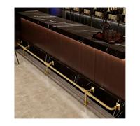Rail De Pied Barre Pour Îlot Cuisine, Supports Support Sous Le Comptoir En Acier Inoxydable/tube Repos, Kit Complet Balustrade Tabouret(Gold,5.0M/16.40FT)