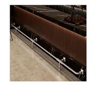 Rail De Pied Barre Pour Îlot Cuisine, Supports Support Sous Le Comptoir En Acier Inoxydable/tube Repos, Kit Complet Balustrade Tabouret(Silver,3.2M/10.50FT)