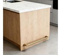 Rail De Pied De Barre D'îlot Pour Cuisine, Kit Complet De Garde-pieds En Tube Métallique, Rails De Support Mural Sous Le Comptoir(Gold,L 220cm/7.2ft)