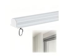 Rail De Plafond Caché, Rail De Rideau En Aluminium Encastré, Tringle À Rideau Robuste Avec Rouleaux Lisses, 70-600 Cm(White,6.6FT/200CM)