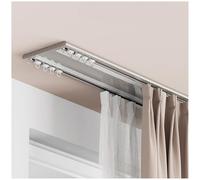 Rail de Plafond Double, Rail de Rideau Caché Robuste Personnalisable, Système de Rail de Rideau de Séparation de Pièce Robuste, Rail Rideaux Plafond pour Salon/Chambre à Coucher/Hôpital(Champagne,2.2m