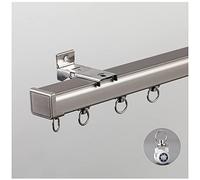 Rail de plafond en alliage d'aluminium avec roues silencieuses de 140 cm, fixations murales pour bureau, maison, usage commercial, solution idéale de séparation de pièce