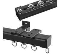 Rail de Plafond en Aluminium pour Rideaux de Fenêtres et Séparateur de Pièce, Mute Track Curtain Room Divider Rail de Rideaux , Tringle À Rideaux Coulissante pour Plafond et Mur(Francia,330cm(10.8ft))
