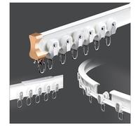 Rail de plafond incurvé en aluminium - 260 cm - Support mural/plafond blanc pour un mouvement fluide - Parfait pour la maison, le bureau, la salle de bain et l'hôpital