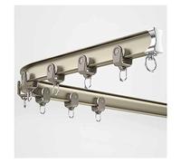 Rail de plafond incurvé pour tringle de douche en baie vitrée - Kit de rail en métal avec crochets de fixation murale/plafond 150 cm, idéal pour les espaces de douche élégants