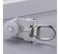 Rail de plafond pour rideaux - Système de rail à roulettes silencieux et fluide pour caisson - Lot de plusieurs crochets coulissants pour un mouvement sans effort et une réduction du bruit d