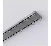 Rail de plafond pour rideaux - Système de rail double pour rideaux, fixation au plafond, séparation de pièce, avec quincaillerie de connexion pour un glissement fluide et une installation fa