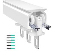 Rail de Plafond pour Rideaux, système de Rail pour Rideaux - Rail de Plafond en Alliage d'aluminium pour séparateurs de pièces, Rideaux d'hôpital, Chambre et Salle de Bain, Montage Droit 1,8