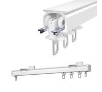 Rail de plafond robuste en aluminium pour rideaux d'hôpital et de pièce, 4 m / 13.1ft, blanc et polyvalent, idéal pour rideaux d'intimité