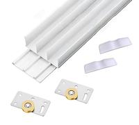 Rail de porte coulissante à trois rails - Kit de rail de placard supérieur en aluminium, quincaillerie coulissante silencieuse for garde-robe(Color1,6.89ft)