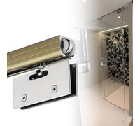 Rail de Porte coulissante de Salle de Bain, Rail de Porte de Placard de 4/4,6/5/5,3/6/7/8 Pieds, Rail de Porte de Grange Simple (Champagne, 4 Pieds/1,2 m)