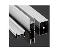 Rail De Porte Coulissante en Plastique, Panneaux Épais, Porte Moustiquaire, Rail De Porte D'armoire Coulissante for Petites Portes, Installation Facile Et Rapide - 5 Mm(Silver,50cm)