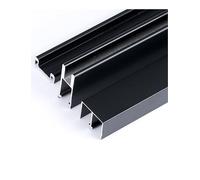 Rail De Porte Coulissante en Plastique, Panneaux Épais, Porte Moustiquaire, Rail De Porte D'armoire Coulissante for Petites Portes, Installation Facile Et Rapide - 5 Mm(Black,80cm)