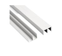 Rail de porte coulissante en verre for fenêtre moustiquaire, rainure de montagne, vitrine épaisse, double rail, simple rail avec poulie en alliage d'aluminium, largeur 2,5 cm, 2 pièces(30cm)